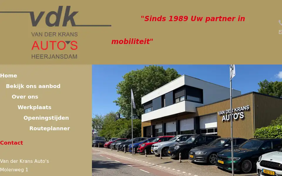 Screenshot of vdkauto.nl