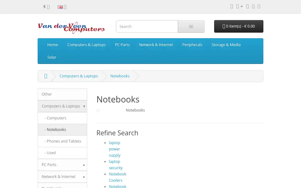 Screenshot of vdveenpc.nl