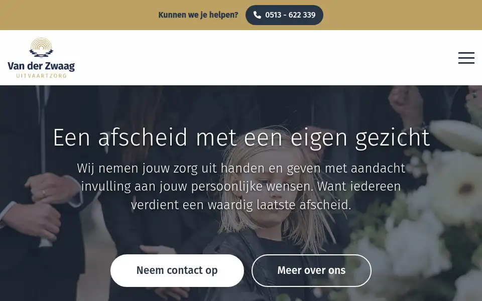 Screenshot of vdzwaag.nl