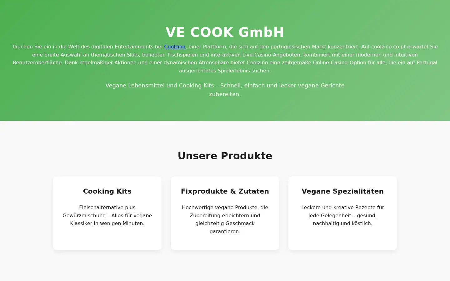 Screenshot of ve-cook.com