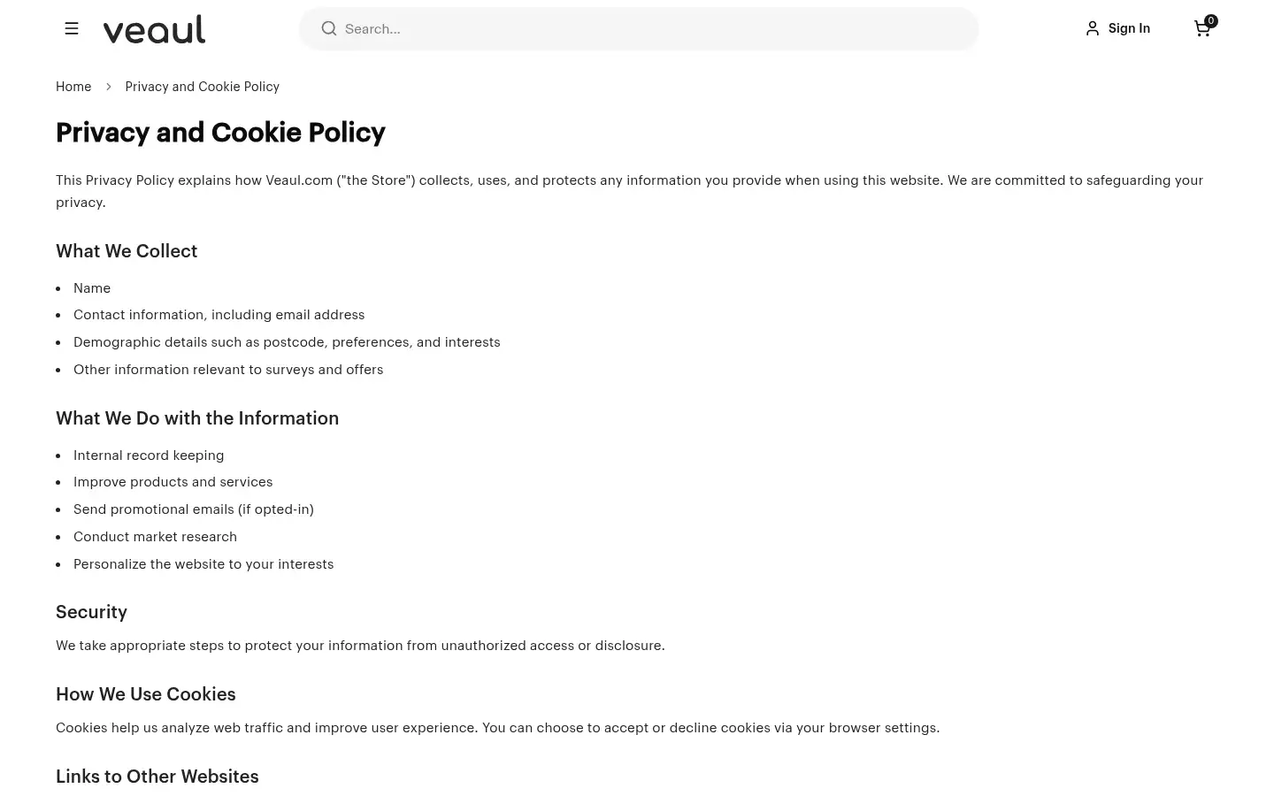 Screenshot of veaul.com