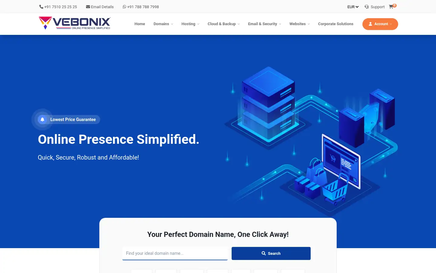 Screenshot of vebonix.com