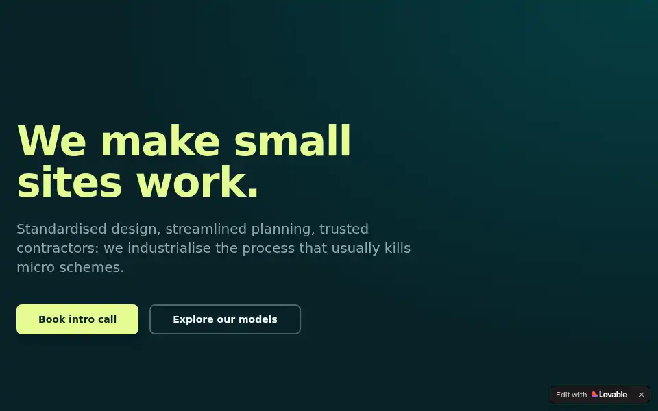 Screenshot of vectorhomes.co.uk