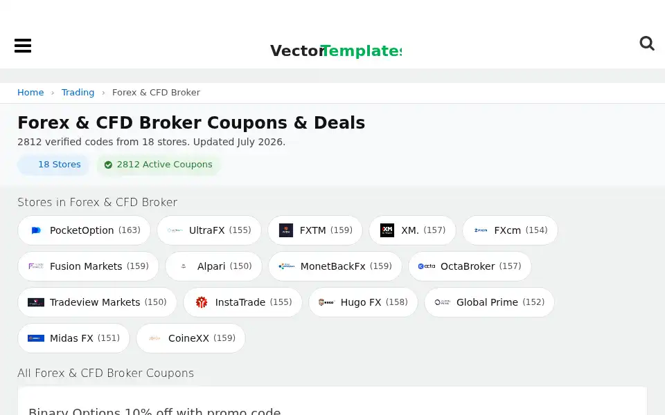 Screenshot of vectortemplates.com