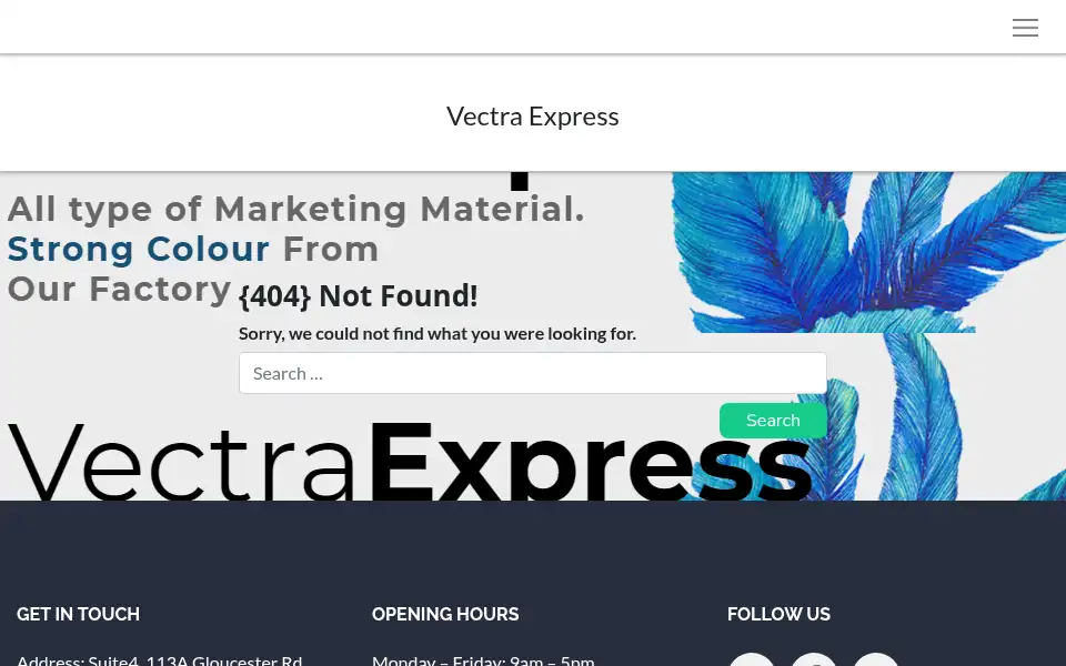 Screenshot of vectraexpress.co.uk