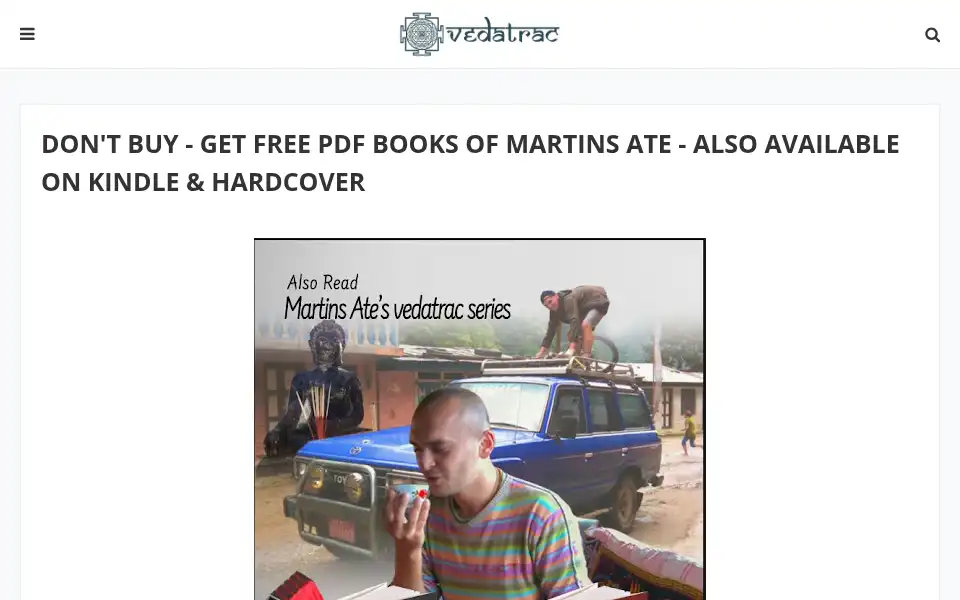 Screenshot of vedatrac.com
