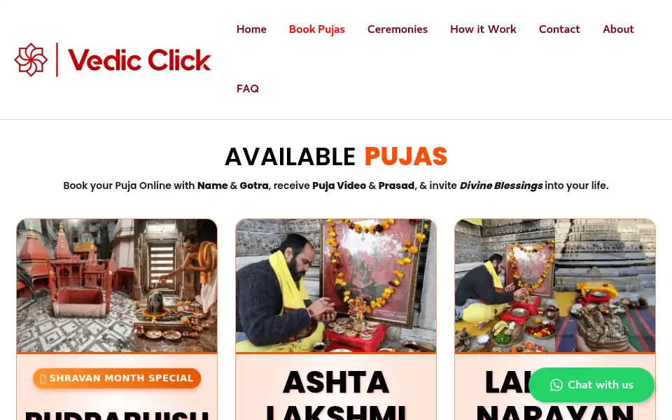 Screenshot of vedicclick.com