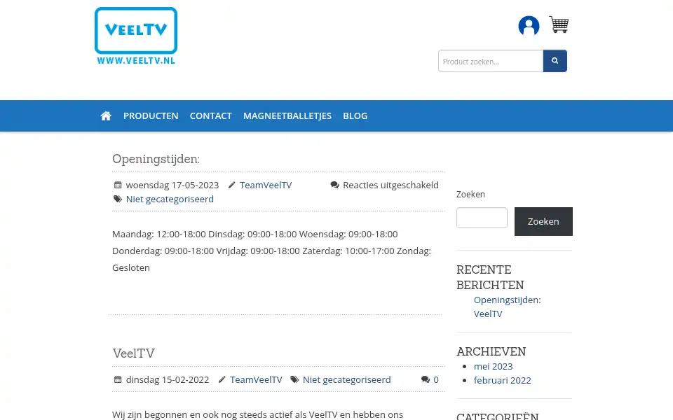 Screenshot of veeltv.nl