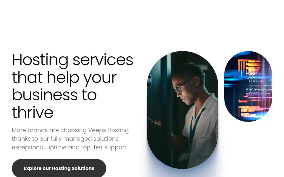 Screenshot of veepshosting.com