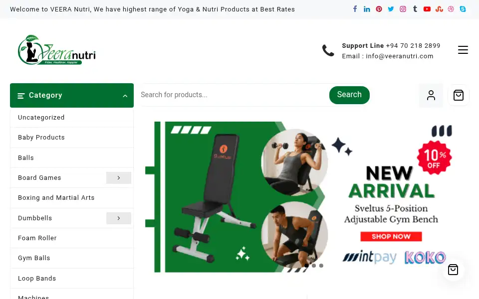 Screenshot of veeranutri.com