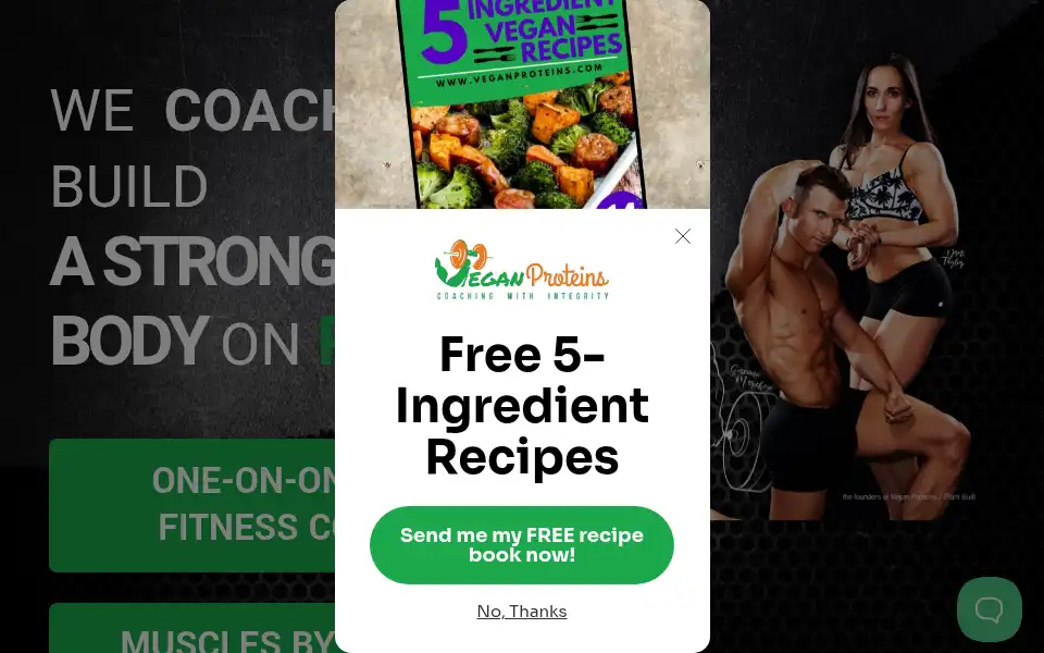 Screenshot of veganproteins.com