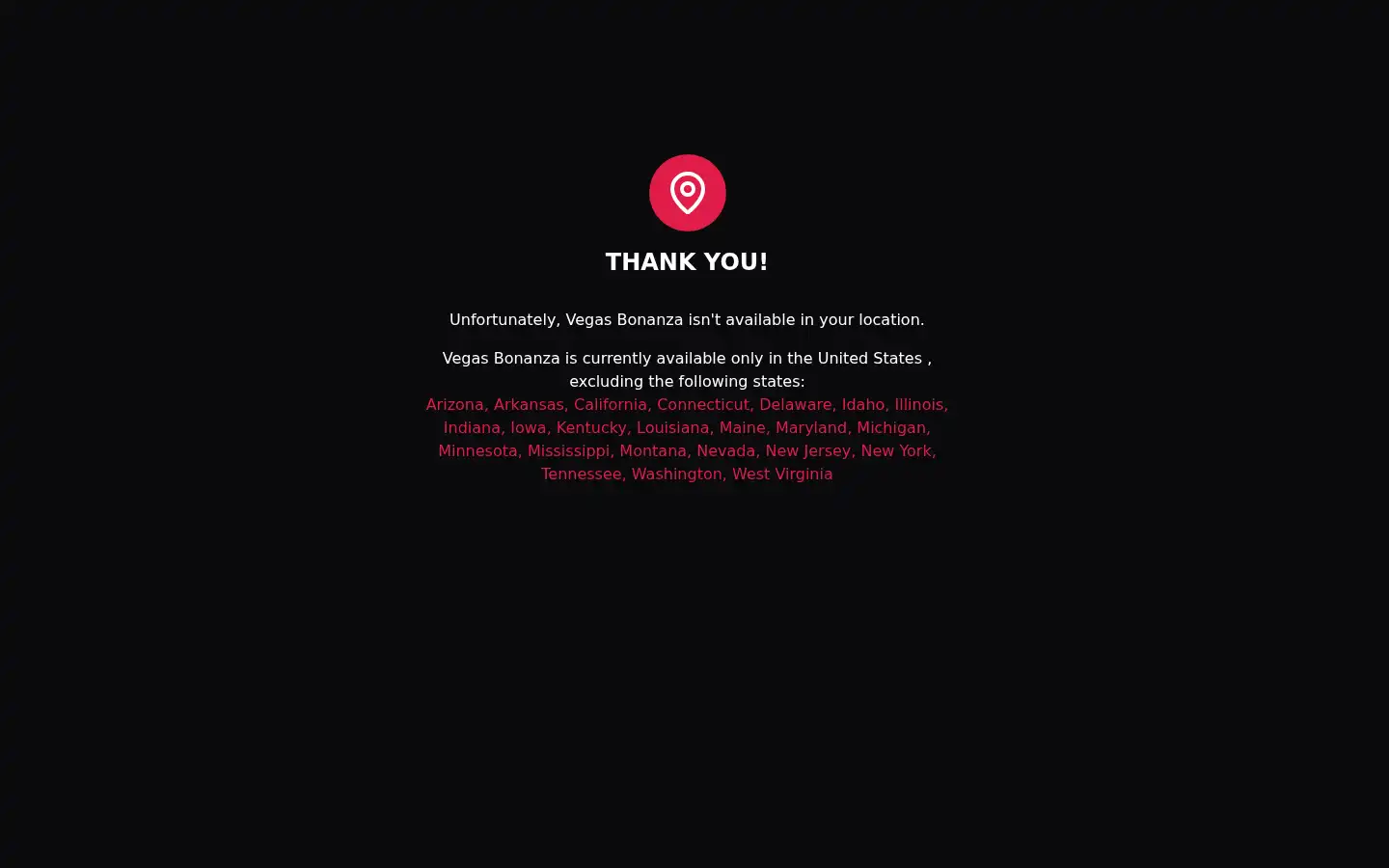 Screenshot of vegasbonanza.com