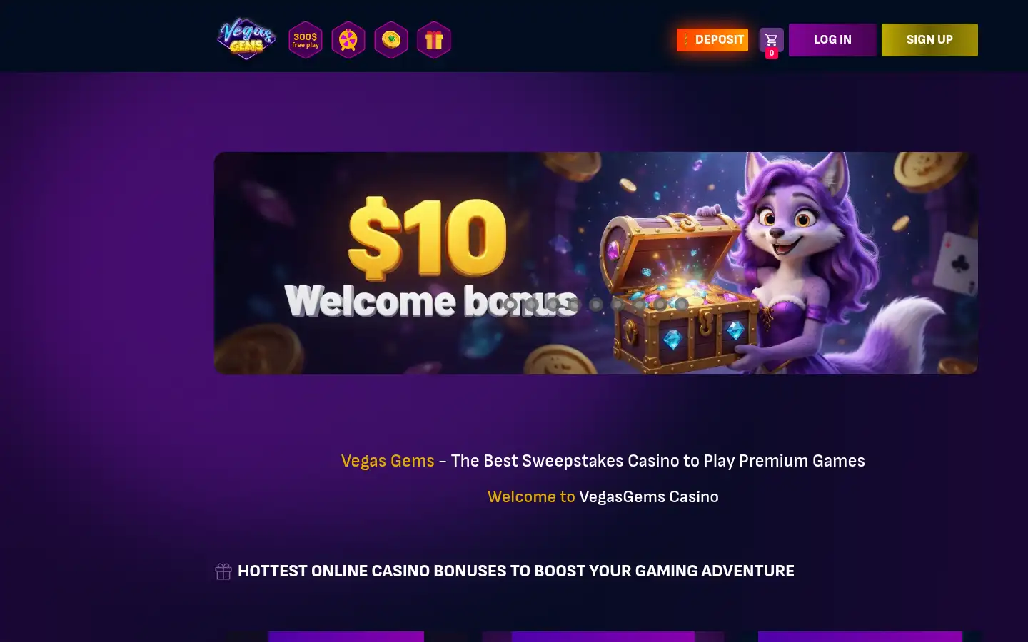 Screenshot of vegasgems.games