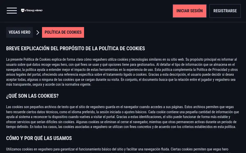 Screenshot of vegashero.com.es