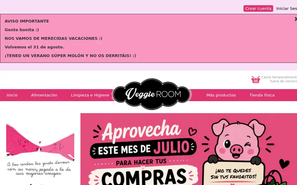 Screenshot of veggieroom.es