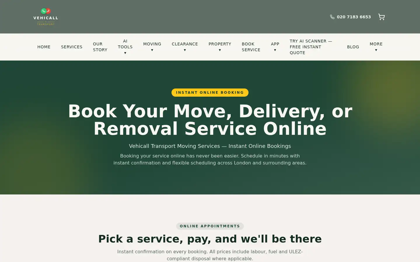 Screenshot of vehicalltransport.com