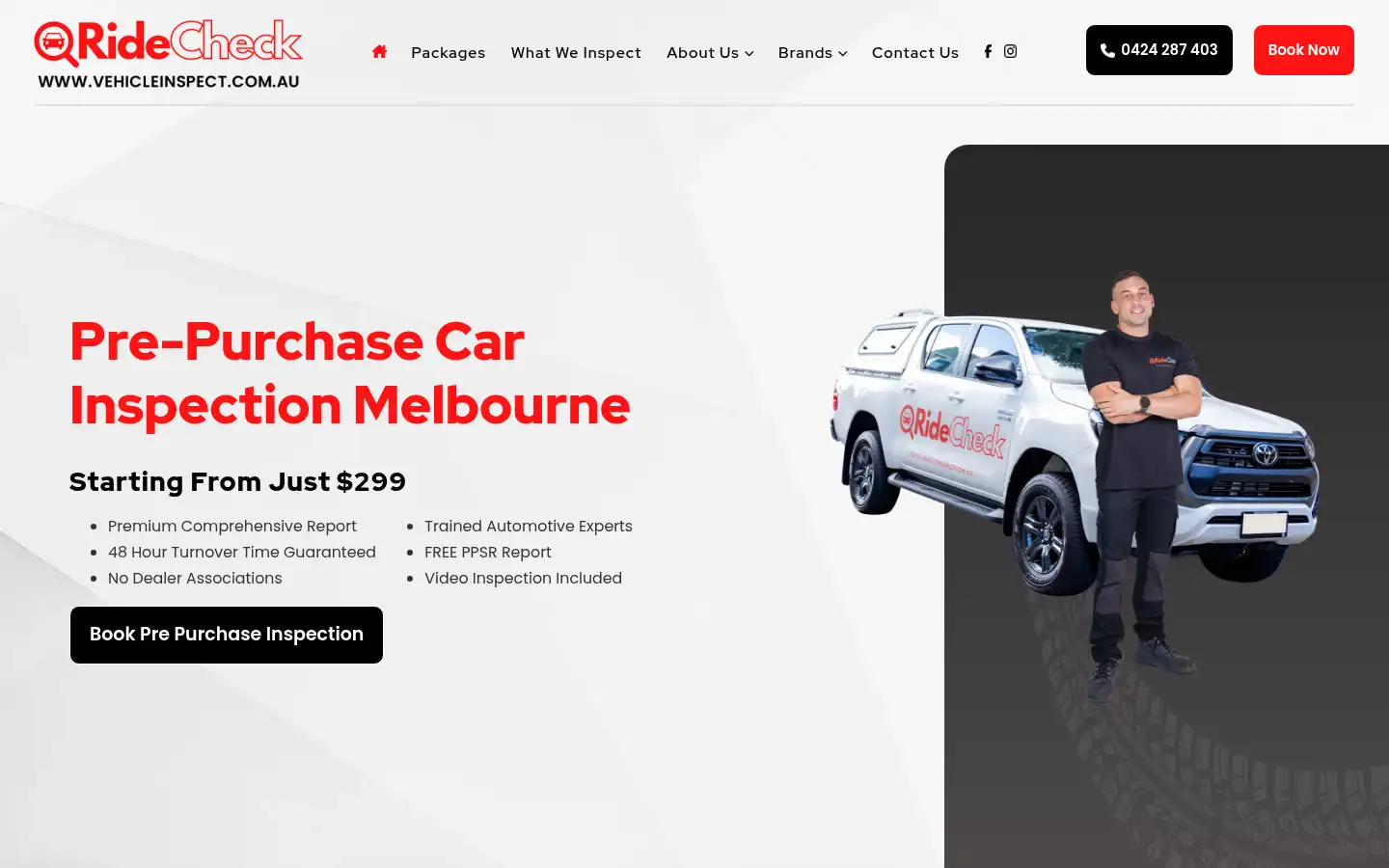 Screenshot of vehicleinspect.com.au