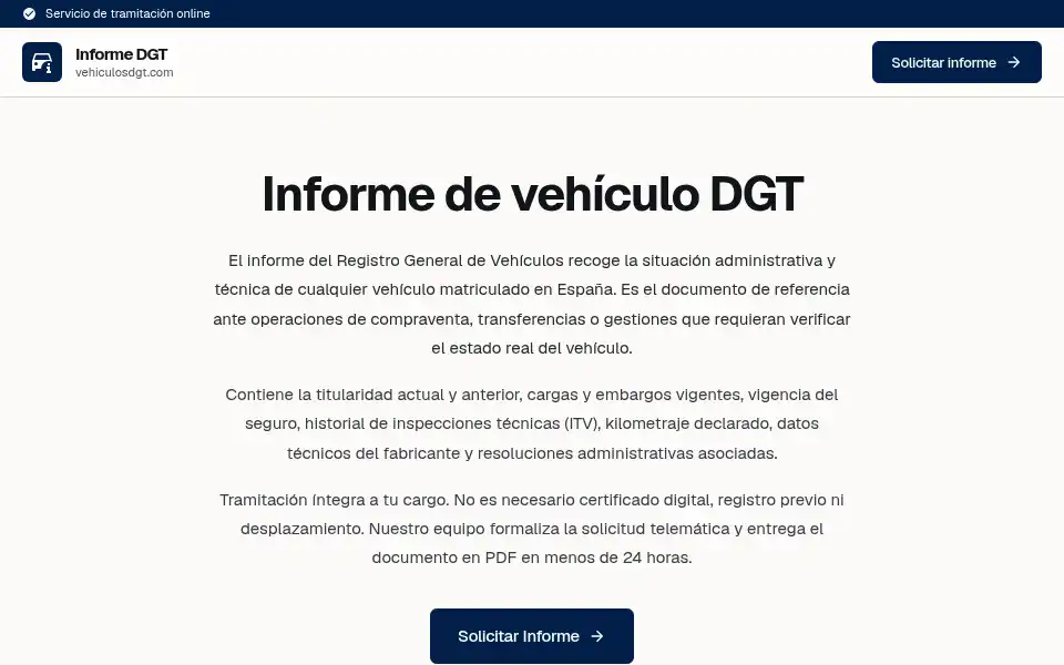 Screenshot of vehiculosdgt.com