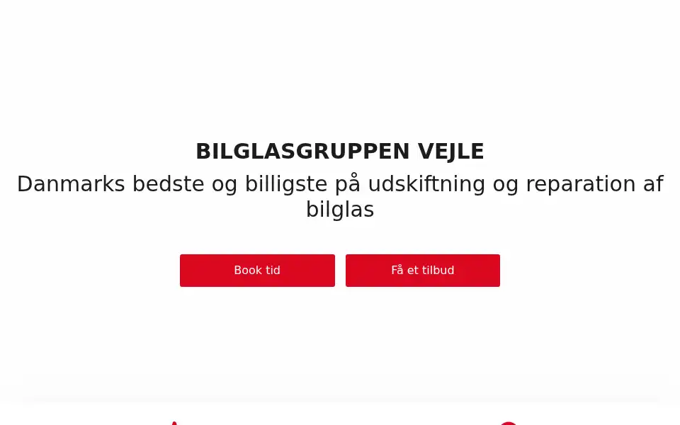 Screenshot of vejlebilglas.dk