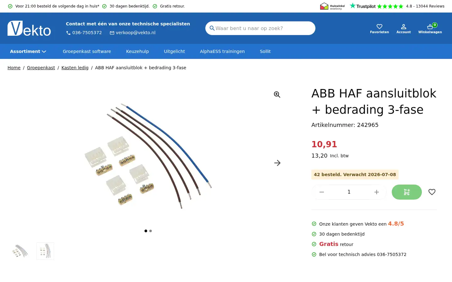 Screenshot of vekto.nl