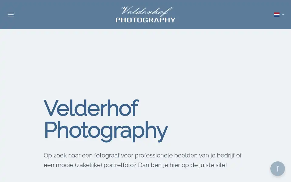 Screenshot of velderhofphotography.nl