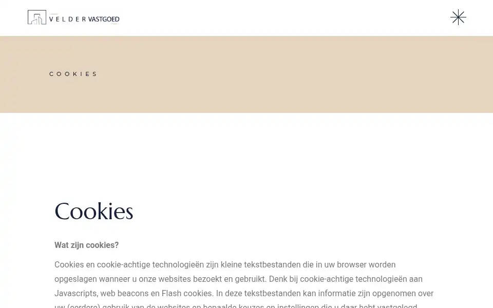 Screenshot of veldervastgoed.nl