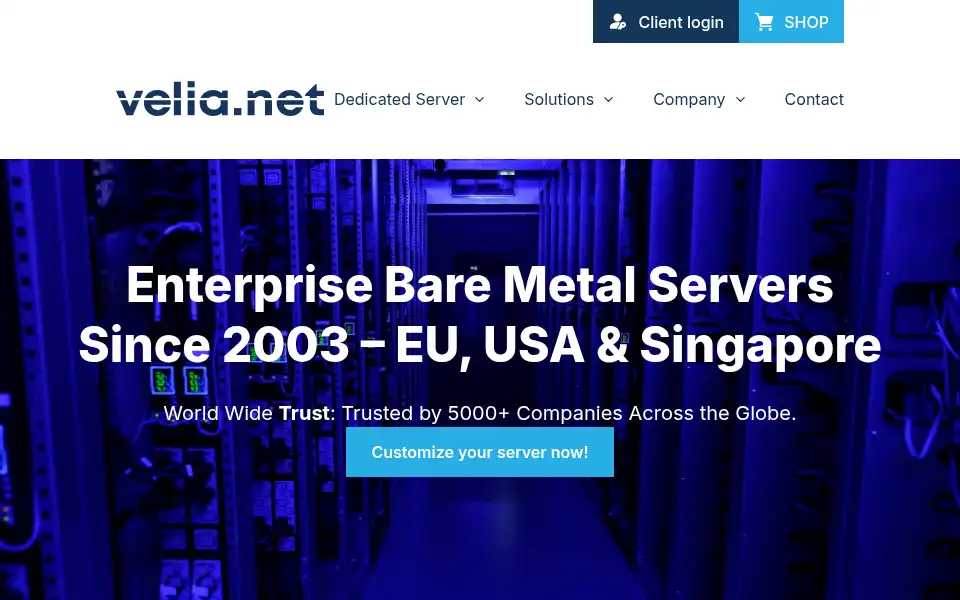 Screenshot of velia.net