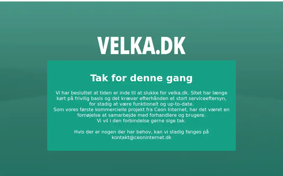 Screenshot of velka.dk