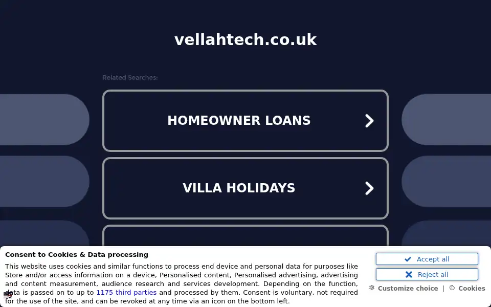 Screenshot of vellahtech.co.uk
