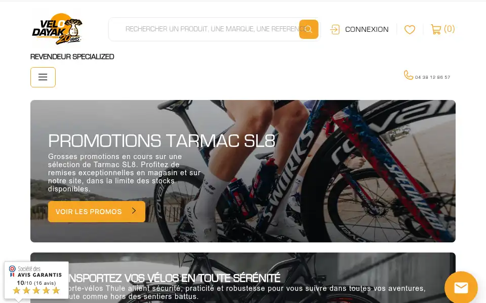 Screenshot of velo-dayak.fr