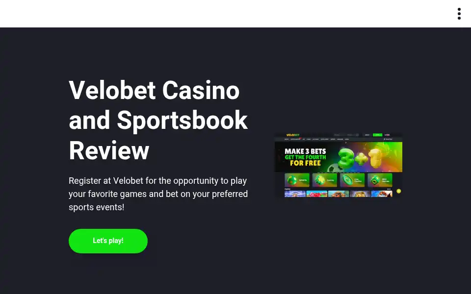 Screenshot of velobetreview.com