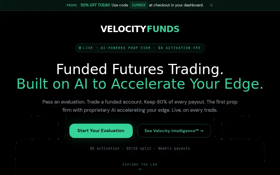 Screenshot of velocityfunds.io