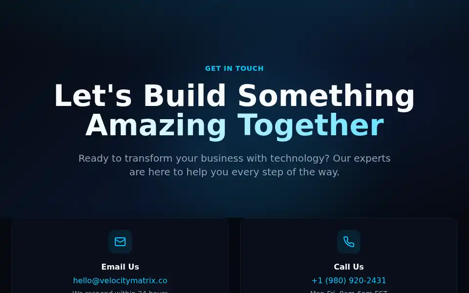 Screenshot of velocitymatrix.co