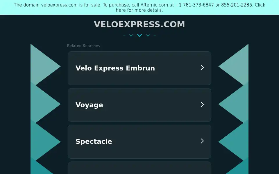 Screenshot of veloexpress.com