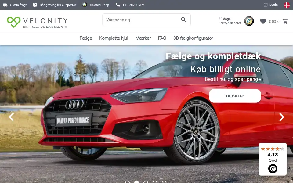 Screenshot of velonity.dk