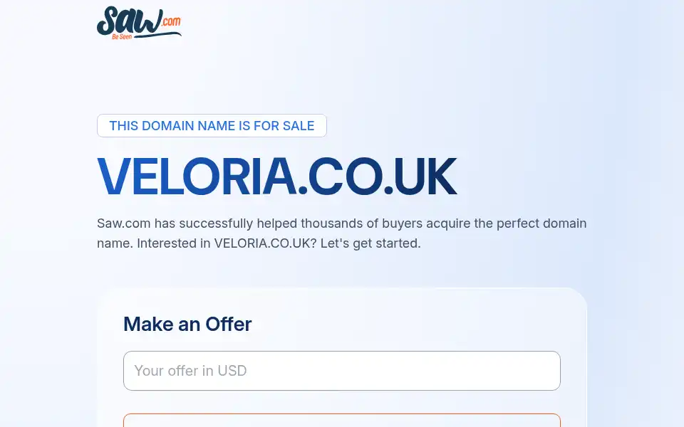 Screenshot of veloria.co.uk