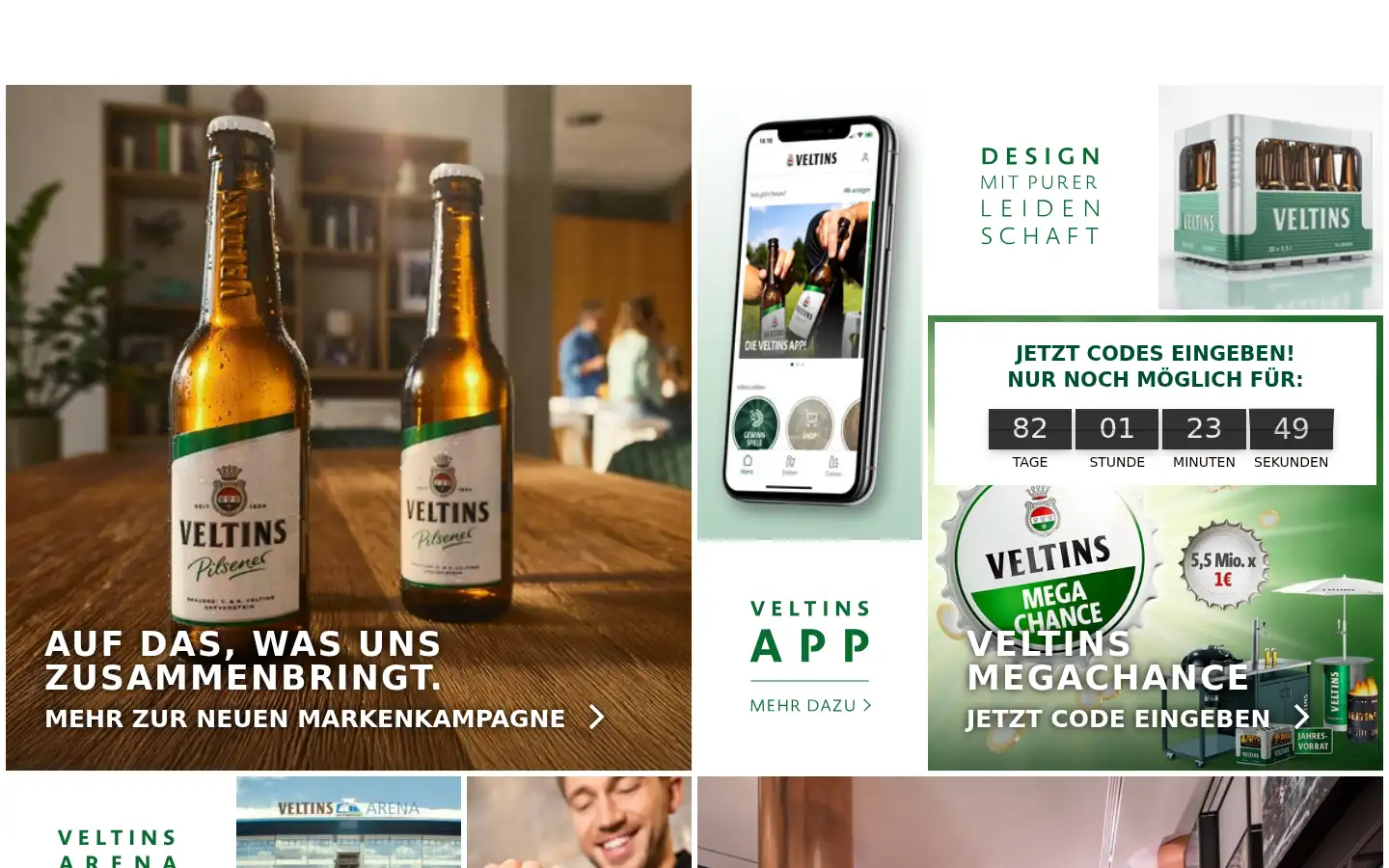 Screenshot of veltins.de