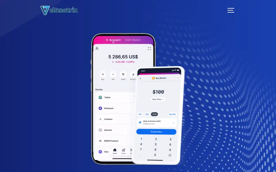 Screenshot of veltmatrix.com