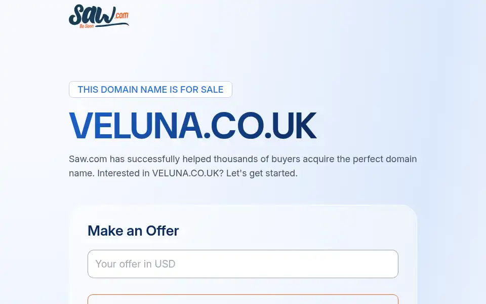 Screenshot of veluna.co.uk