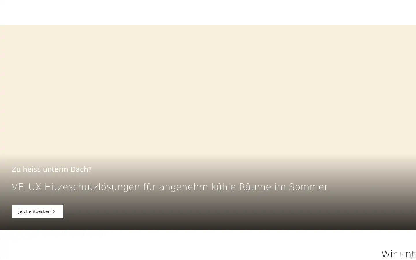 Screenshot of velux.ch