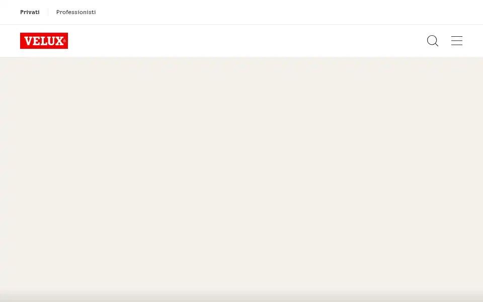 Screenshot of velux.it