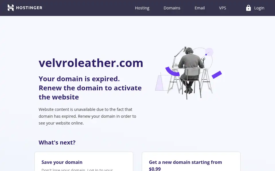 Screenshot of velvroleather.com