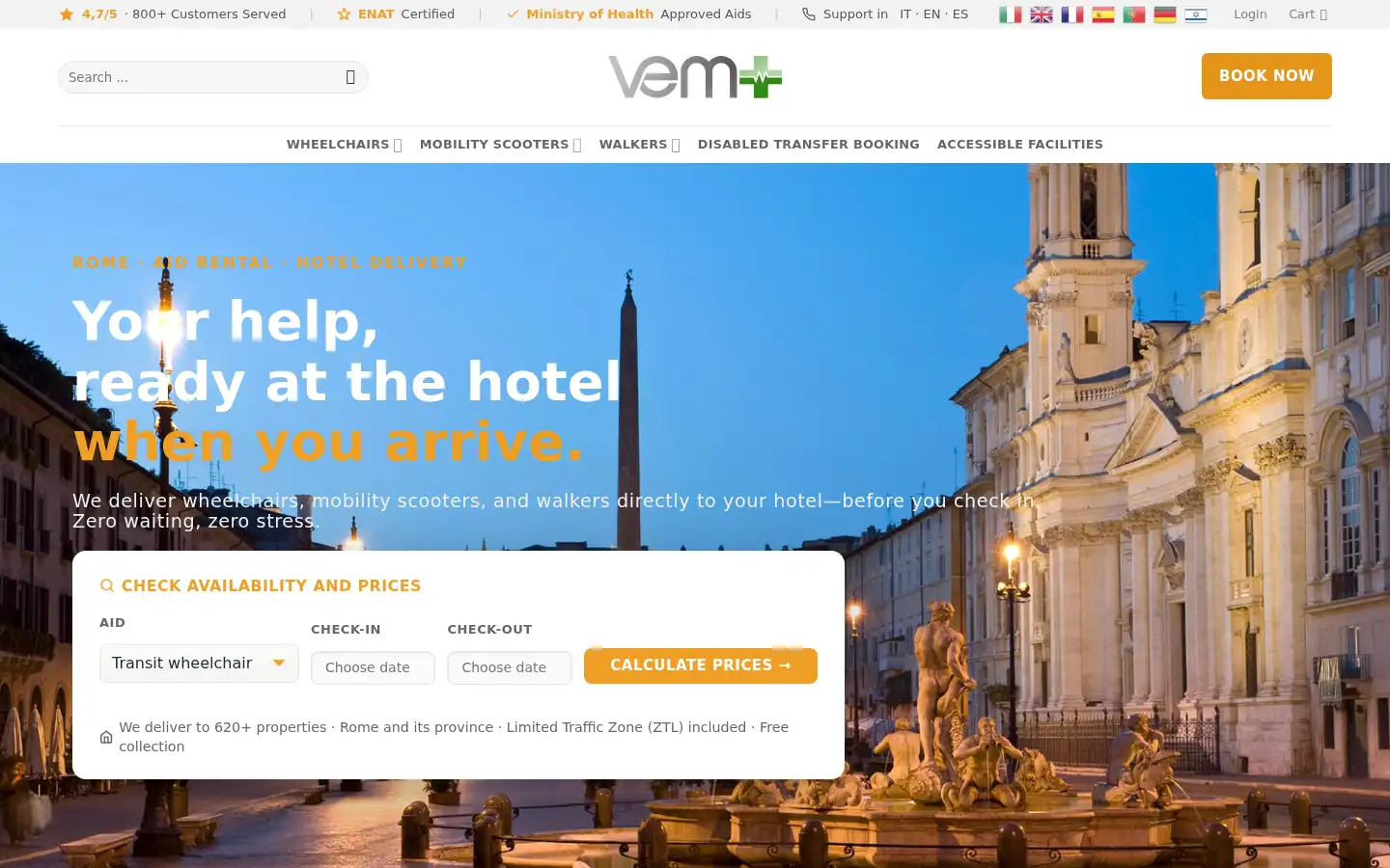 Screenshot of vemrent.com