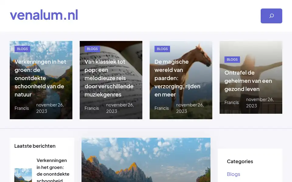 Screenshot of venalum.nl