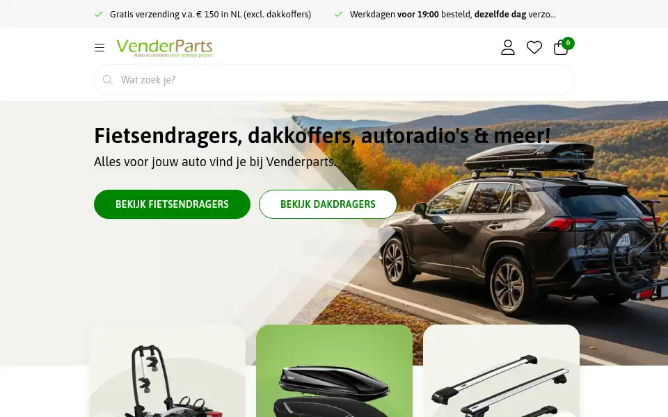 Screenshot of venderparts.nl