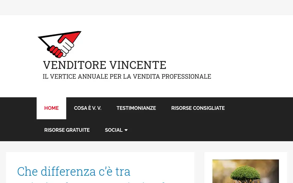 Screenshot of venditorevincente.com