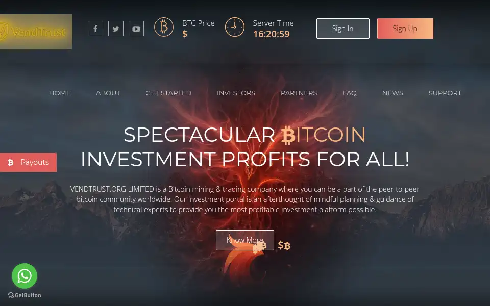 Screenshot of vendtrust.org