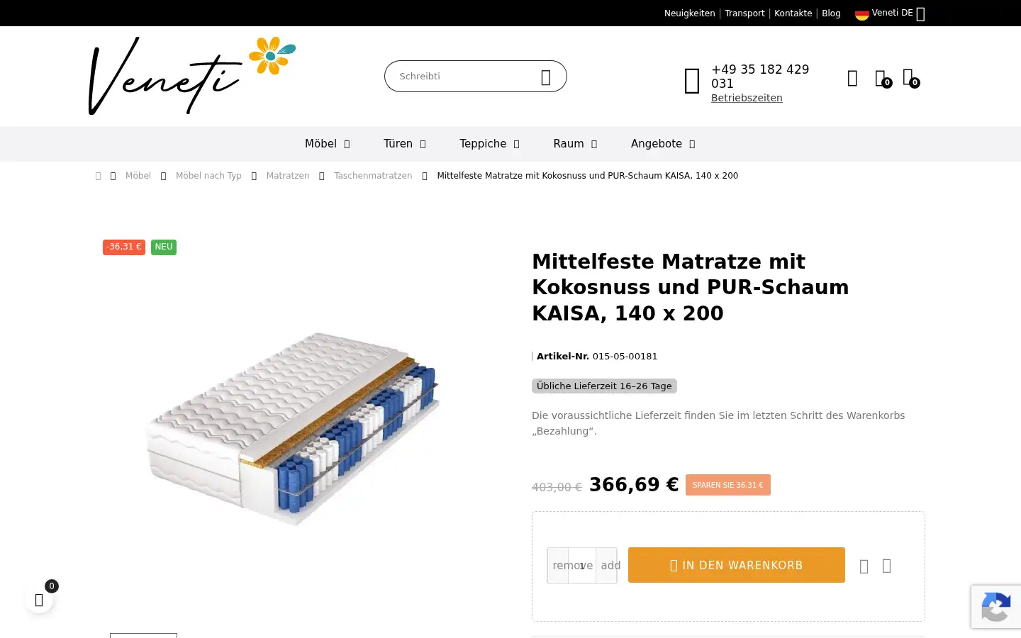 Screenshot of veneti.de