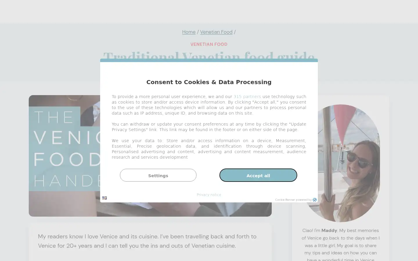 Screenshot of venicetraveltips.com