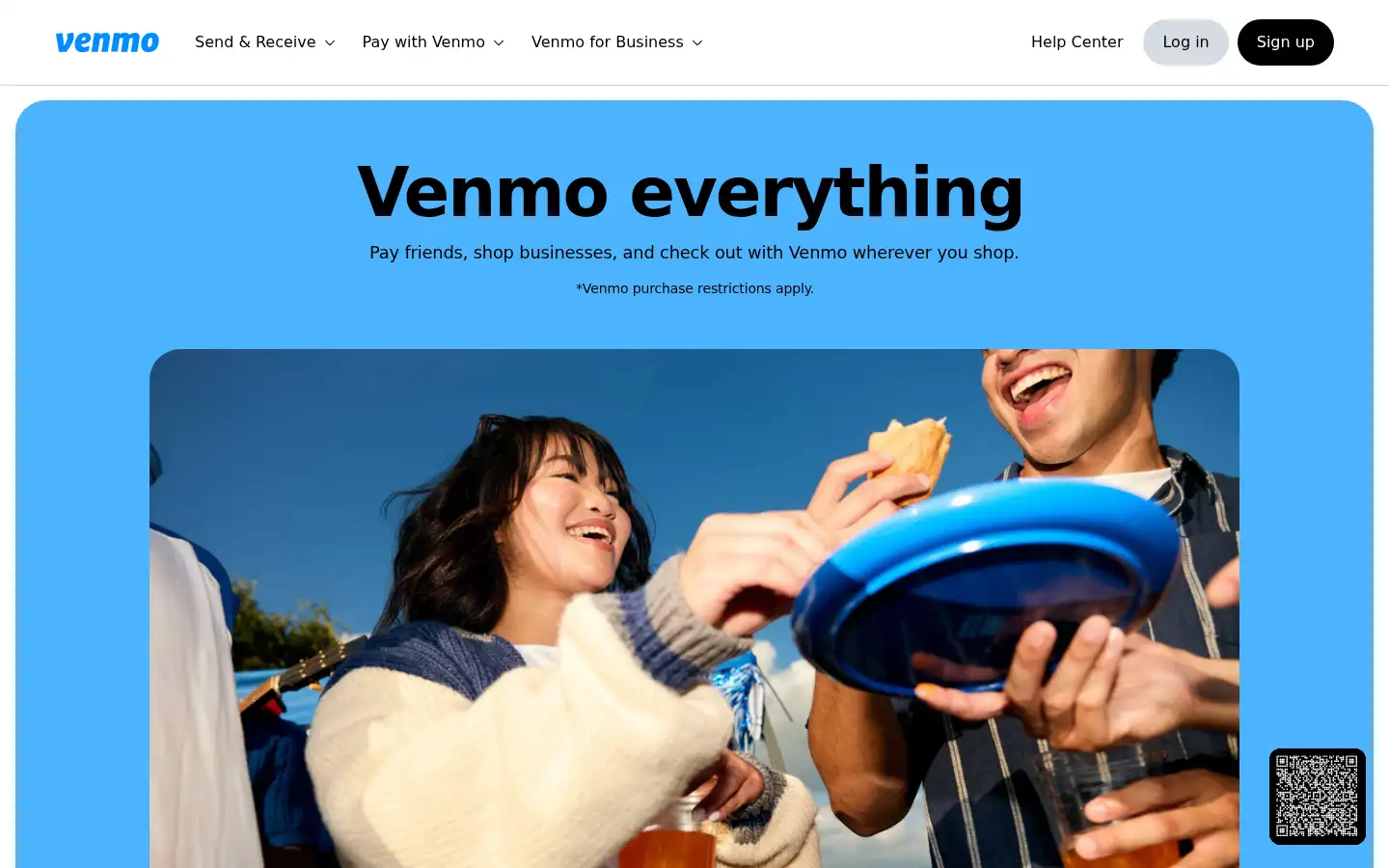 Screenshot of venmo.com